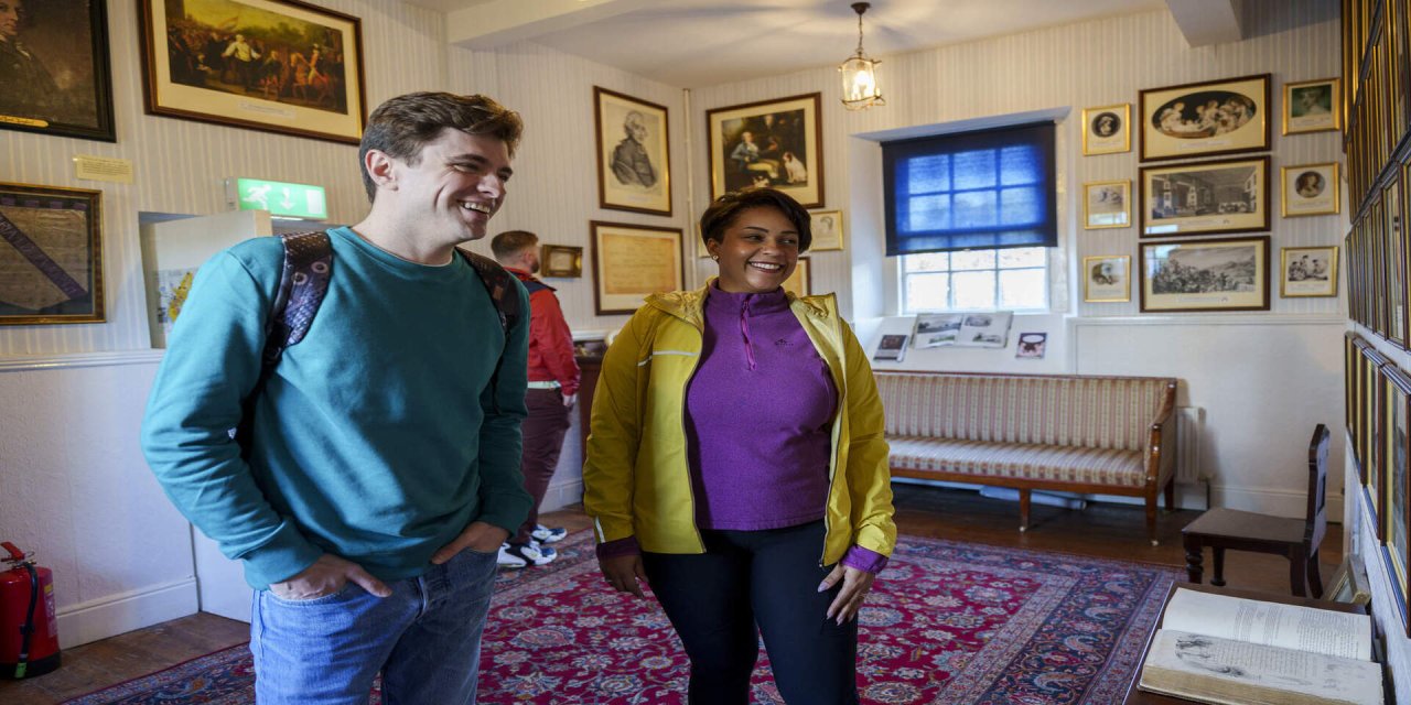 Couple exploring Maria Edgeworth Centre