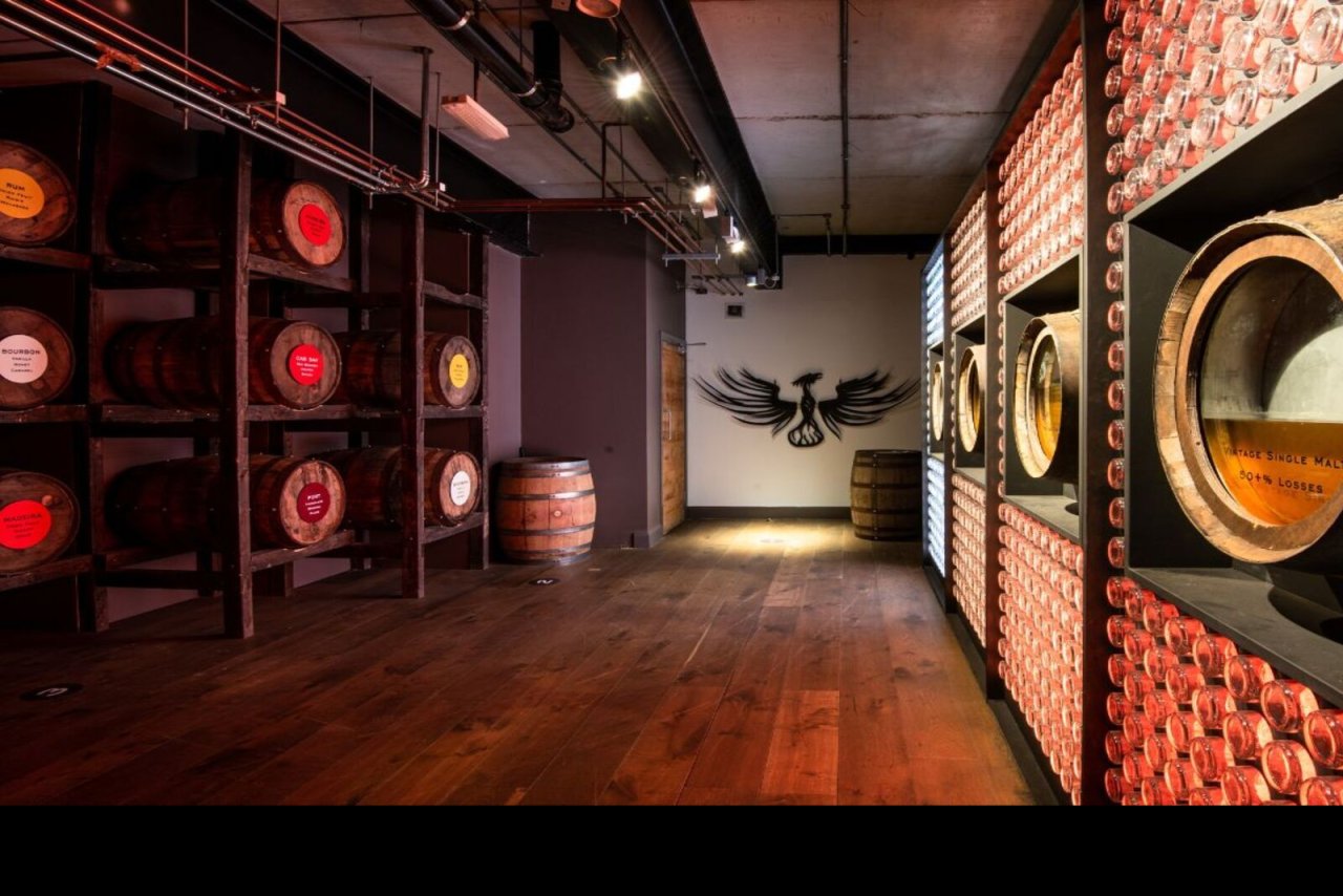 whiskey storage room
